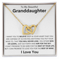 To My Beautiful Granddaughter | Believe Interlocking Hearts Necklace