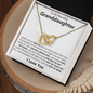 To My Beautiful Granddaughter | Believe Interlocking Hearts Necklace