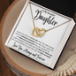 To My Beautiful Daughter | Precious Interlocking Heart Necklace