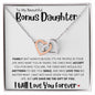 To My Beautiful Bonus Daughter | Life Gave Me You Interlocking Hearts