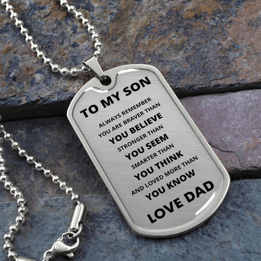 To My Son | Dog Tag