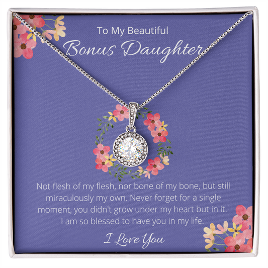 To My Beautiful Bonus Daughter | Eternal Hope Necklace