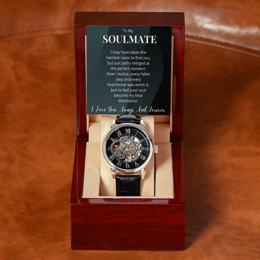 To My Soulmate | Men's Openwork Watch