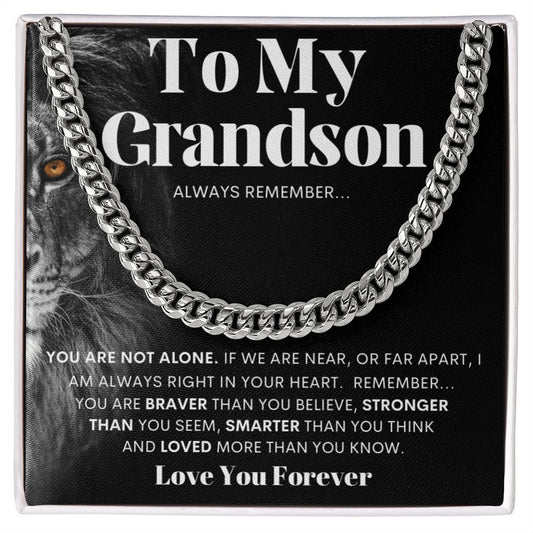 To My Grandson | Lion Cuban Link