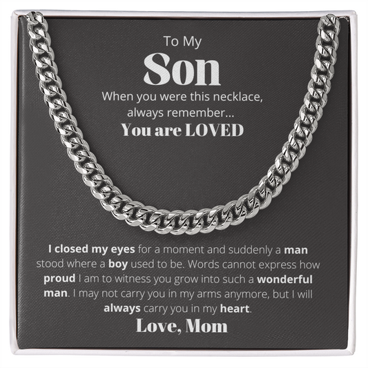 To My Son | Cuban Link Chain Necklace