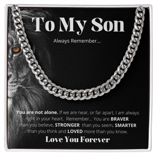 To My Son | Cuban Link Chain Necklace