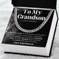 To My Grandson | Lion Cuban Link