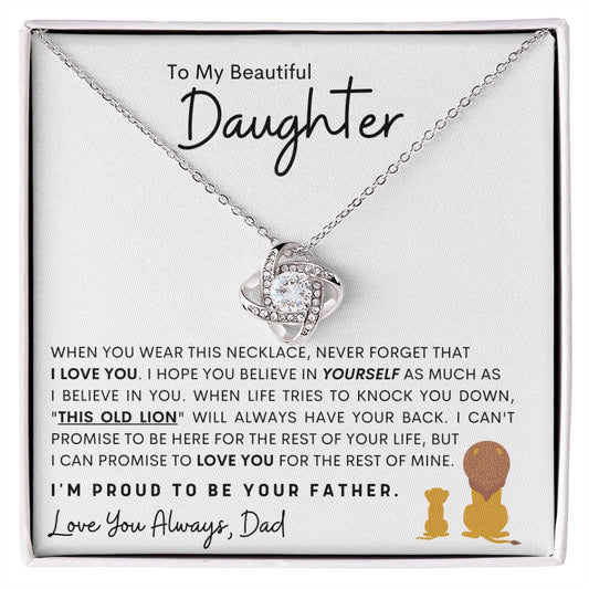 To My Beautiful Daughter | Old Lion Love Knot