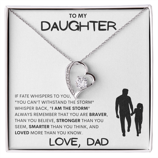 To My Daughter | I Am The Storm | Forever Love Necklace