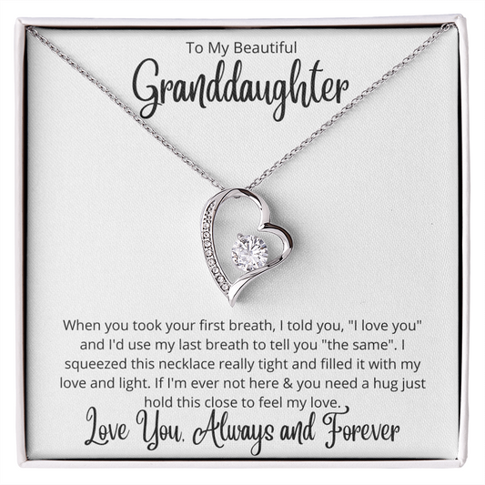 To My Beautiful Granddaughter| Forever Love Necklace