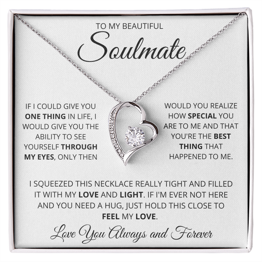 To My Beautiful Soulmate | Forever Love Necklace