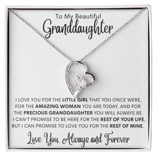 To My Beautiful Granddaughter | Precious Forever Love Necklace