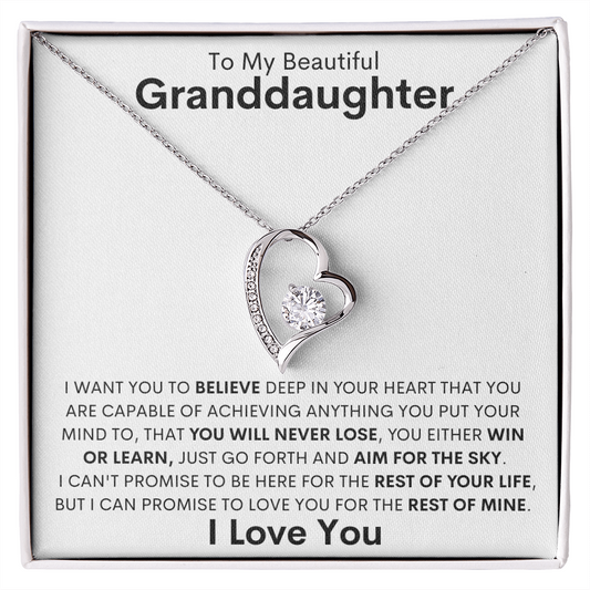 To My Beautiful Granddaughter | Forever Love Necklace