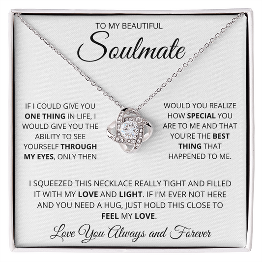 To My Beautiful Soulmate | Love Knot Necklace