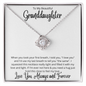 To My Beautiful Granddaughter| Love Knot Necklace